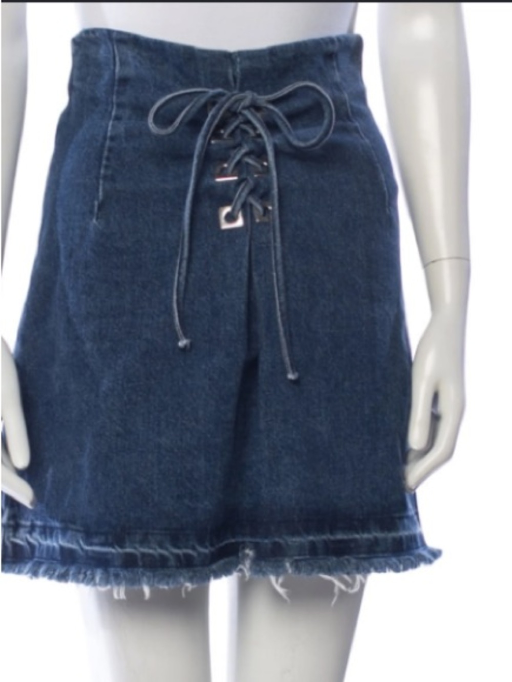 Sandro whipstitch mini skirt size 1 denim trendy spring summer